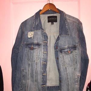Never Worn , Distressed Jean Jacket